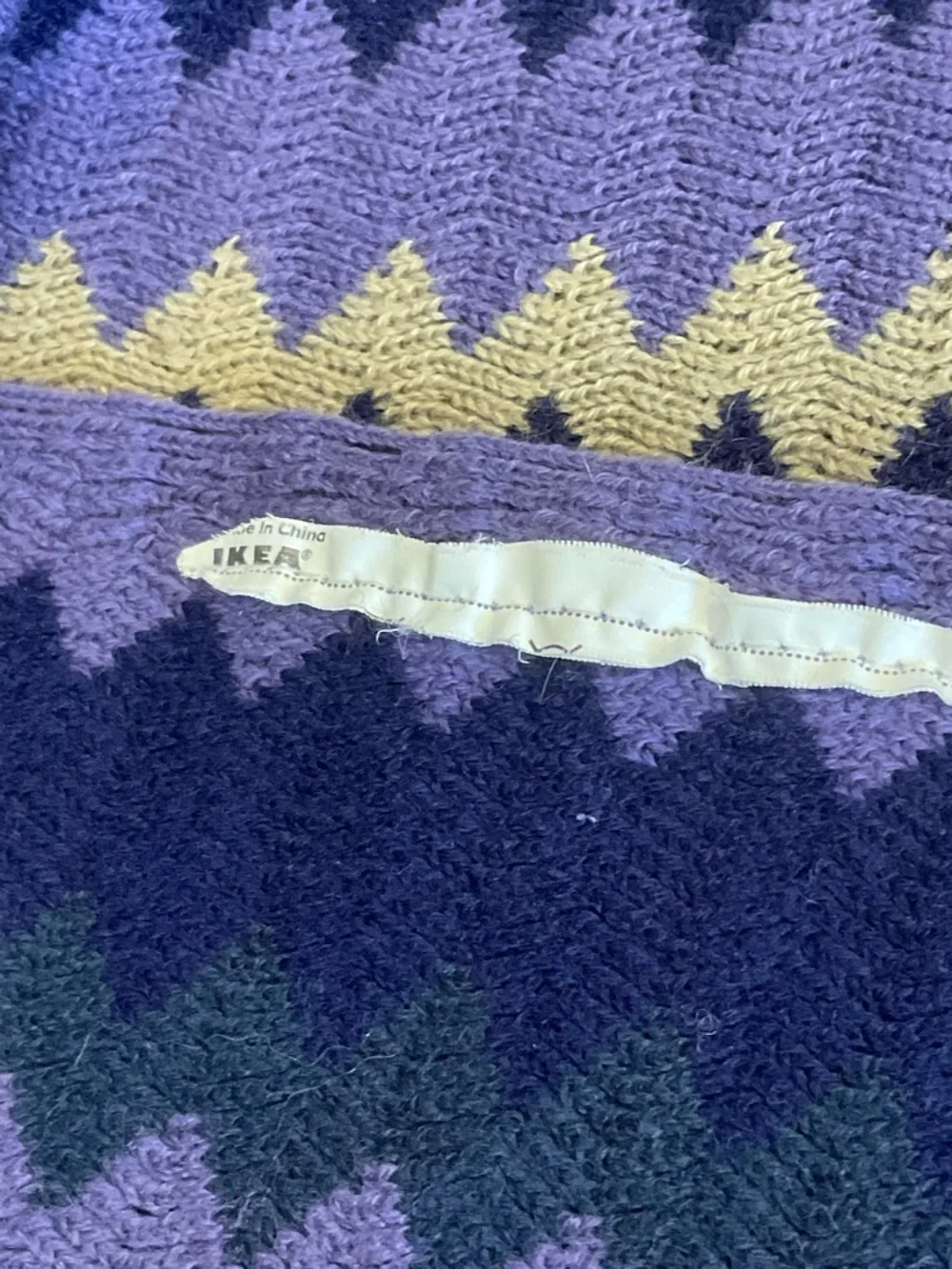 IKEA Gilda throw purple and black